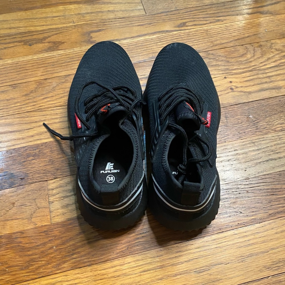 Furian Black Knit Steel Toe Sneakers Lace-Up EU 38 - Picture 4 of 9